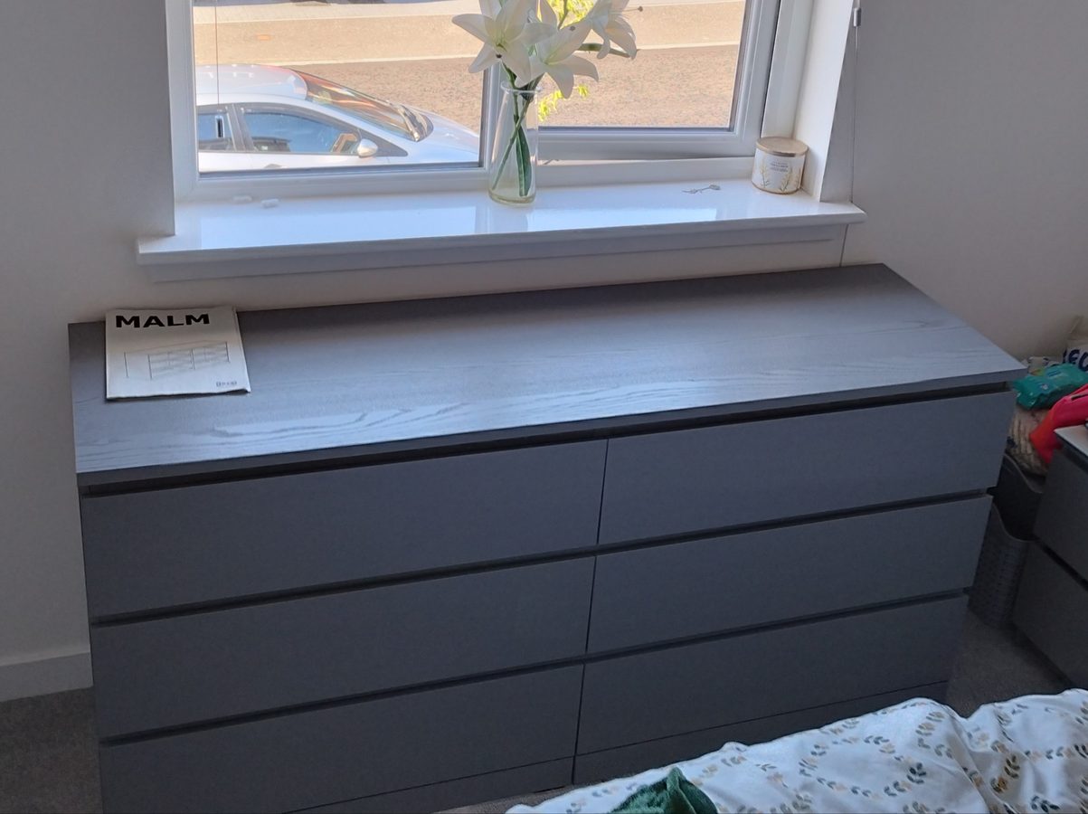 Grey MALM double chest